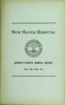 New Haven Hospital Seventy-Fourth Annual Report for the Year 1900