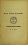 New Haven Hospital Eighty-Third Annual Report for the Year 1909 by New Haven Hospital