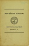 New Haven Hospital Eighty-Fourth Annual Report for the Year 1910 by New Haven Hospital