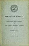 New Haven Hospital Eighty-Sixth Annual Report of the General Hospital Society of Connecticut for the Year 1912