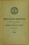 New Haven Hospital Ninety-Fourth Annual Report of the General Hospital Society of Connecticut for the Year 1921