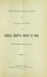 Forty-Seventh Annual Report of the Directors of the General Hospital Society of Connecticut