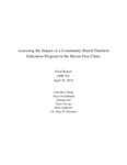 Assessing the Impact of a Community-Based Nutrition Education Program in the Haven Free Clinic